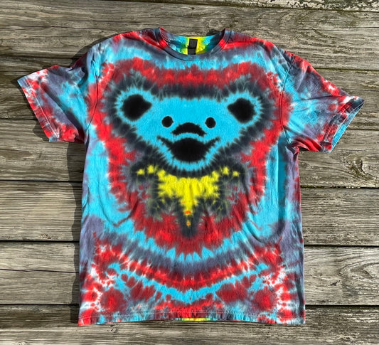 Dancing Bear Tie Dye T-Shirt Adult LARGE