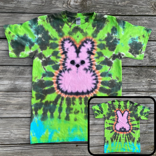 Bunny Peep Tie Dye T-Shirt Adult MEDIUM