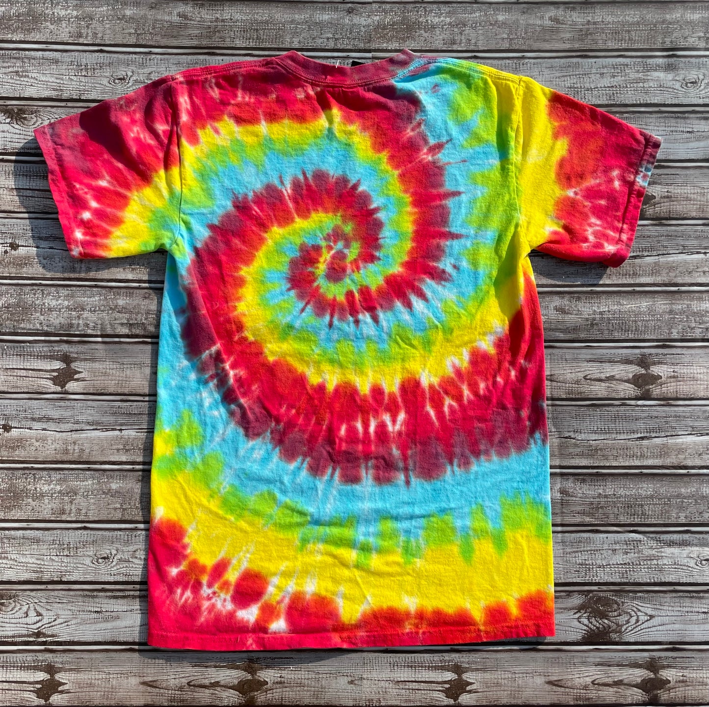 “Love, Peace & Axle Grease VW Tie Dye T-Shirt Adult SMALL