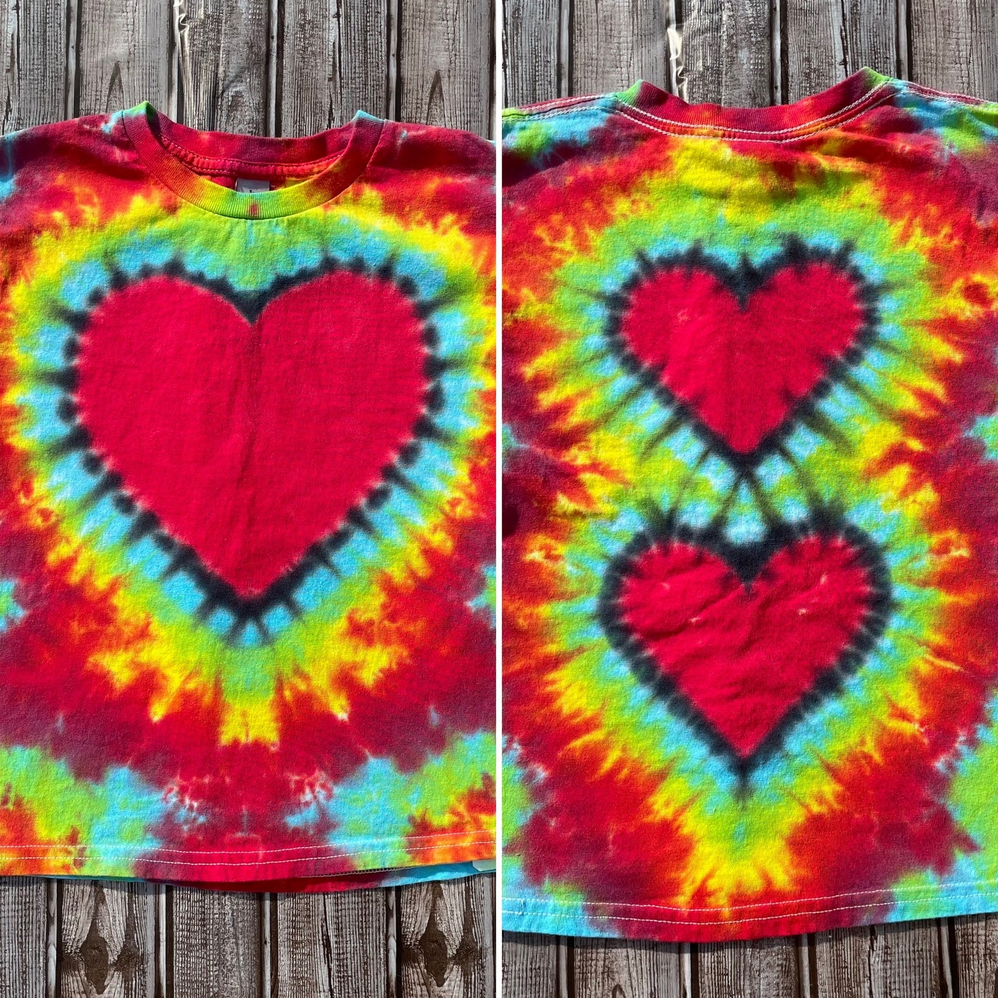 Hearts Tie Dye T-Shirt KIDS X-Small