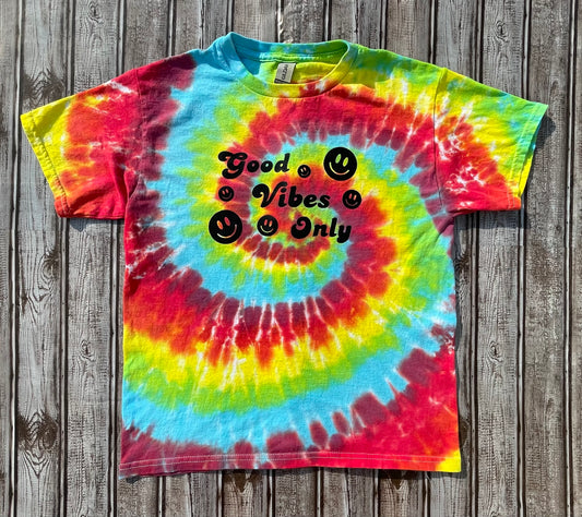 Good Vibes Tie Dye T-Shirt KIDS Medium