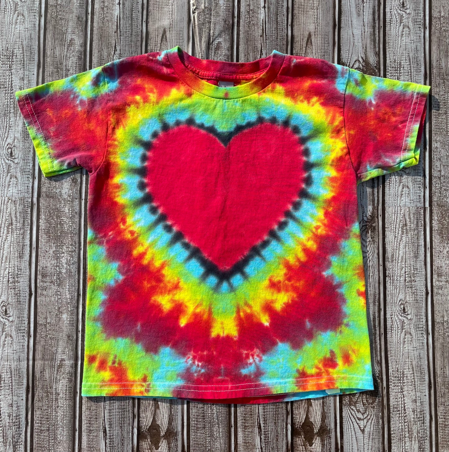 Hearts Tie Dye T-Shirt KIDS X-Small