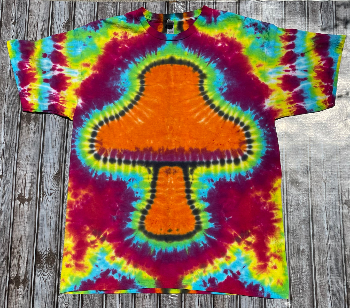 Mushroom Tie Dye T-Shirt Adult XL