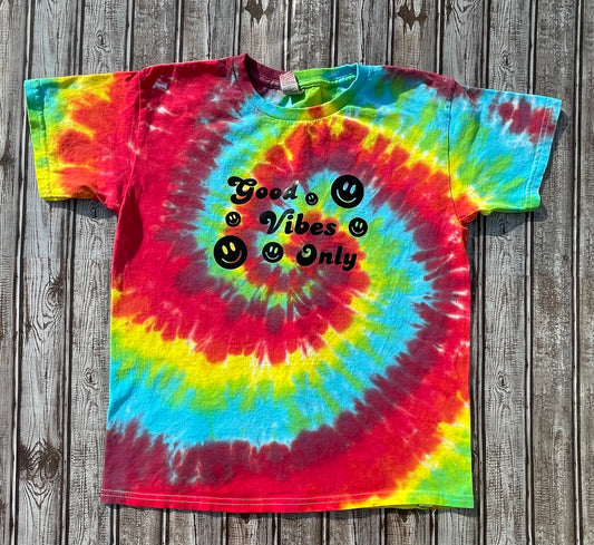 Good Vibes Tie Dye T-Shirt KIDS Large