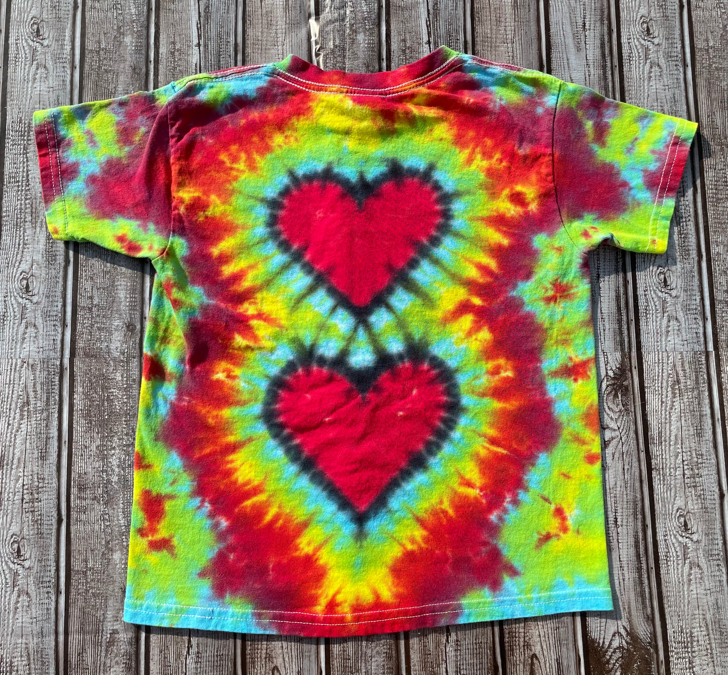 Hearts Tie Dye T-Shirt KIDS X-Small