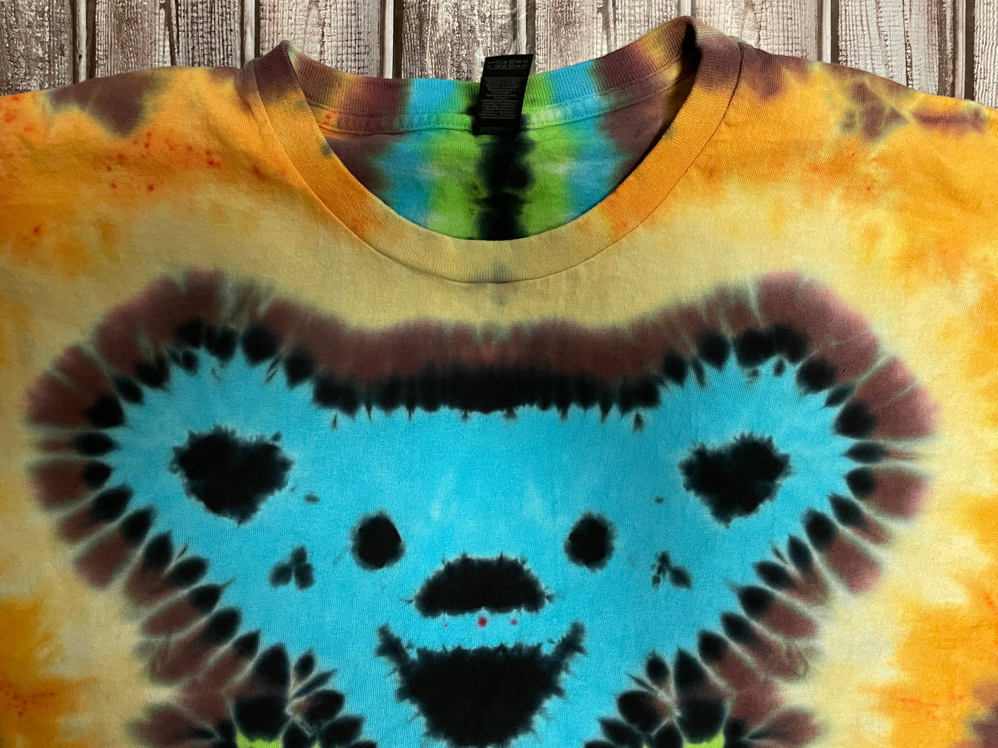 Dancing Bear Tie Dye T-Shirt Men's 2XL