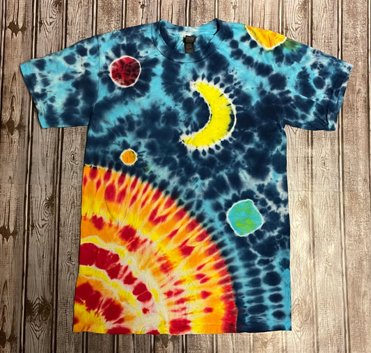 Celestial Bodies Tie Dye T-Shirt Adult SMALL