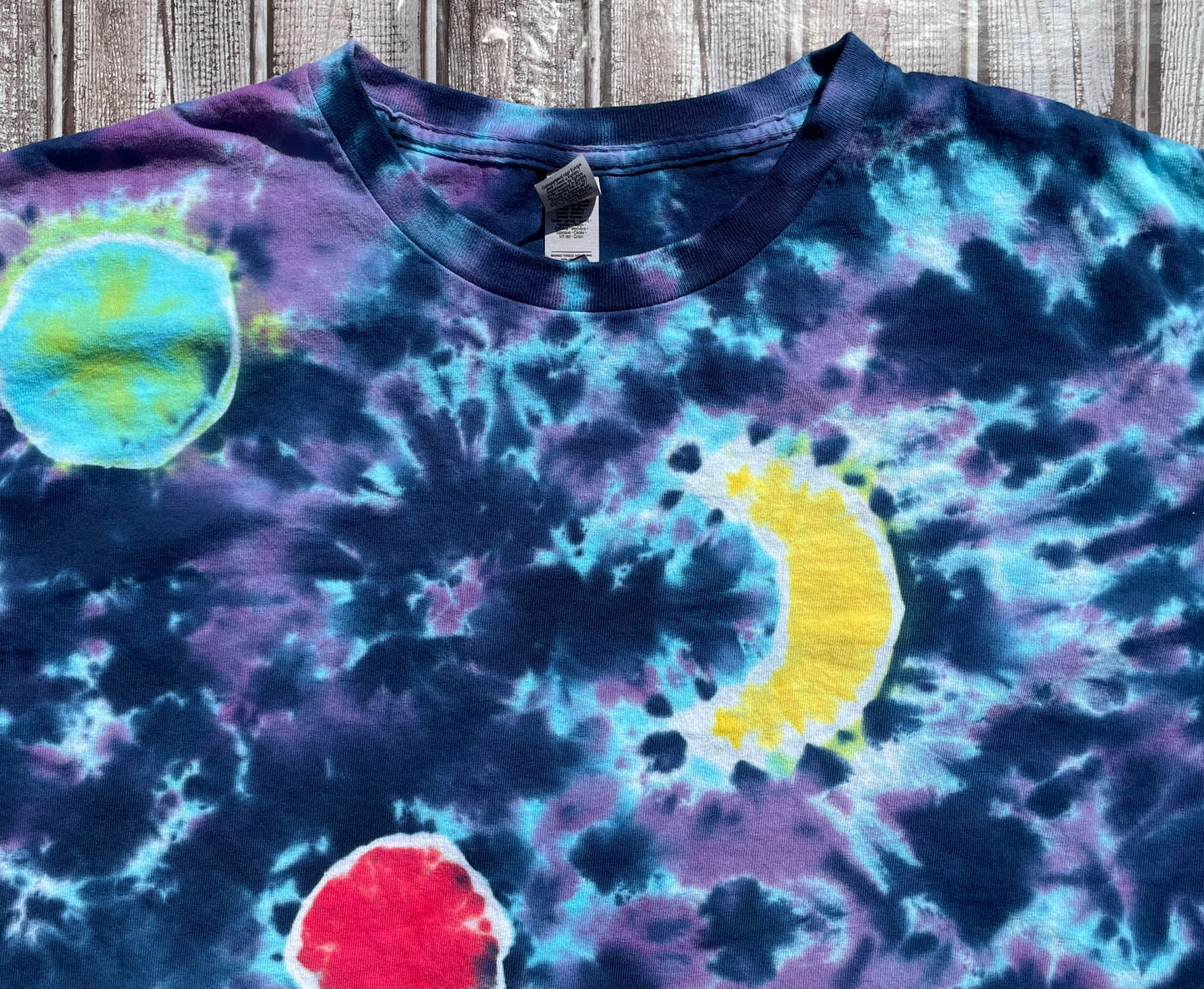 Galaxy Sun Moon Tie Dye T-Shirt Adult XL