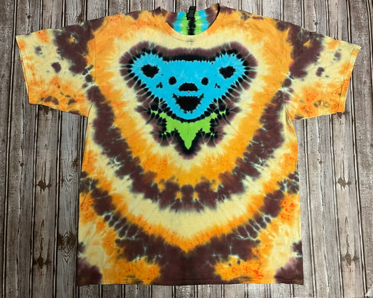 Dancing Bear Tie Dye T-Shirt Men's 2XL