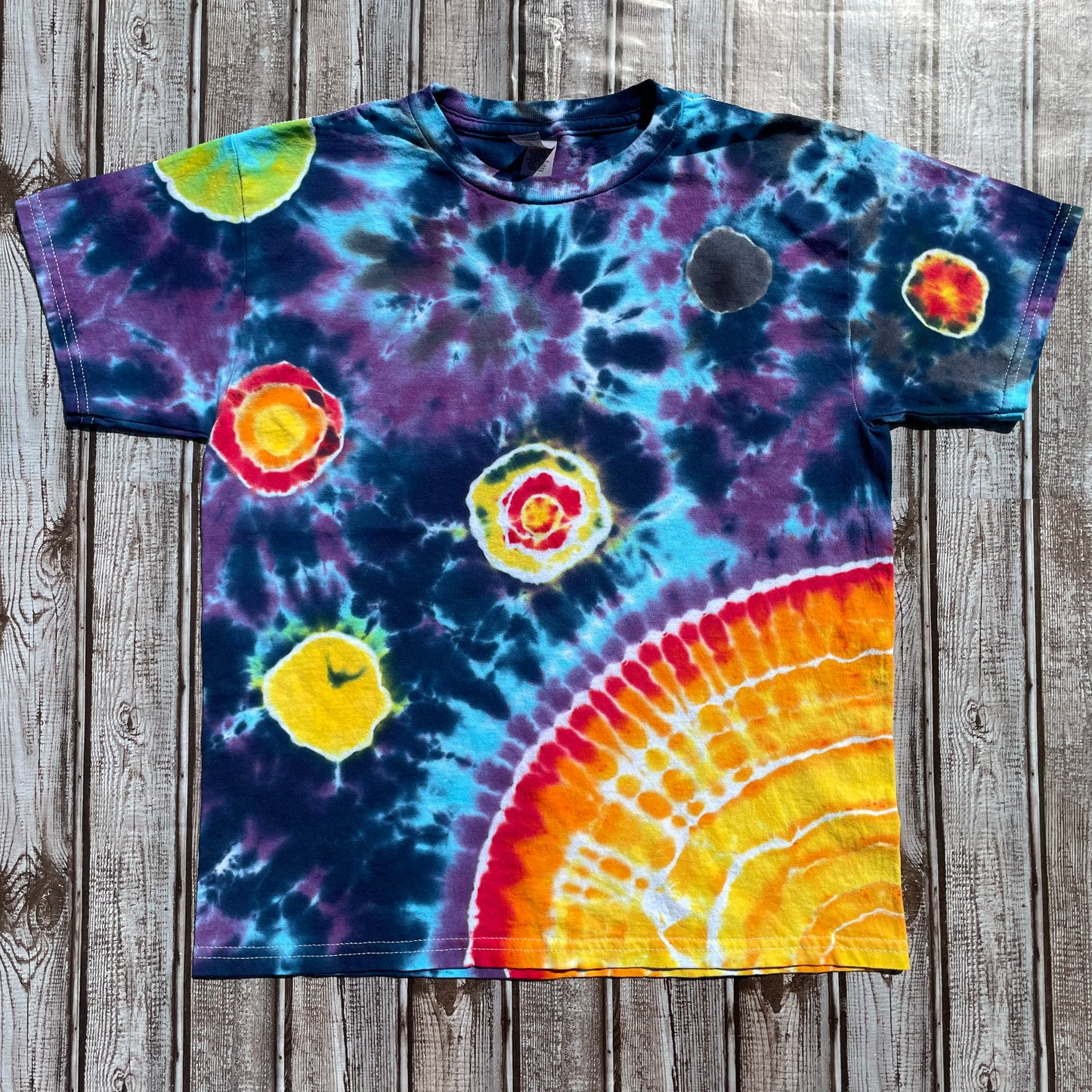 Galaxy Sun Tie Dye T-Shirt KIDS Medium