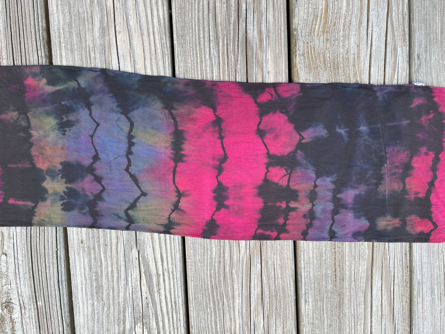 Tie Dye Crepe de Chine Silk Scarf