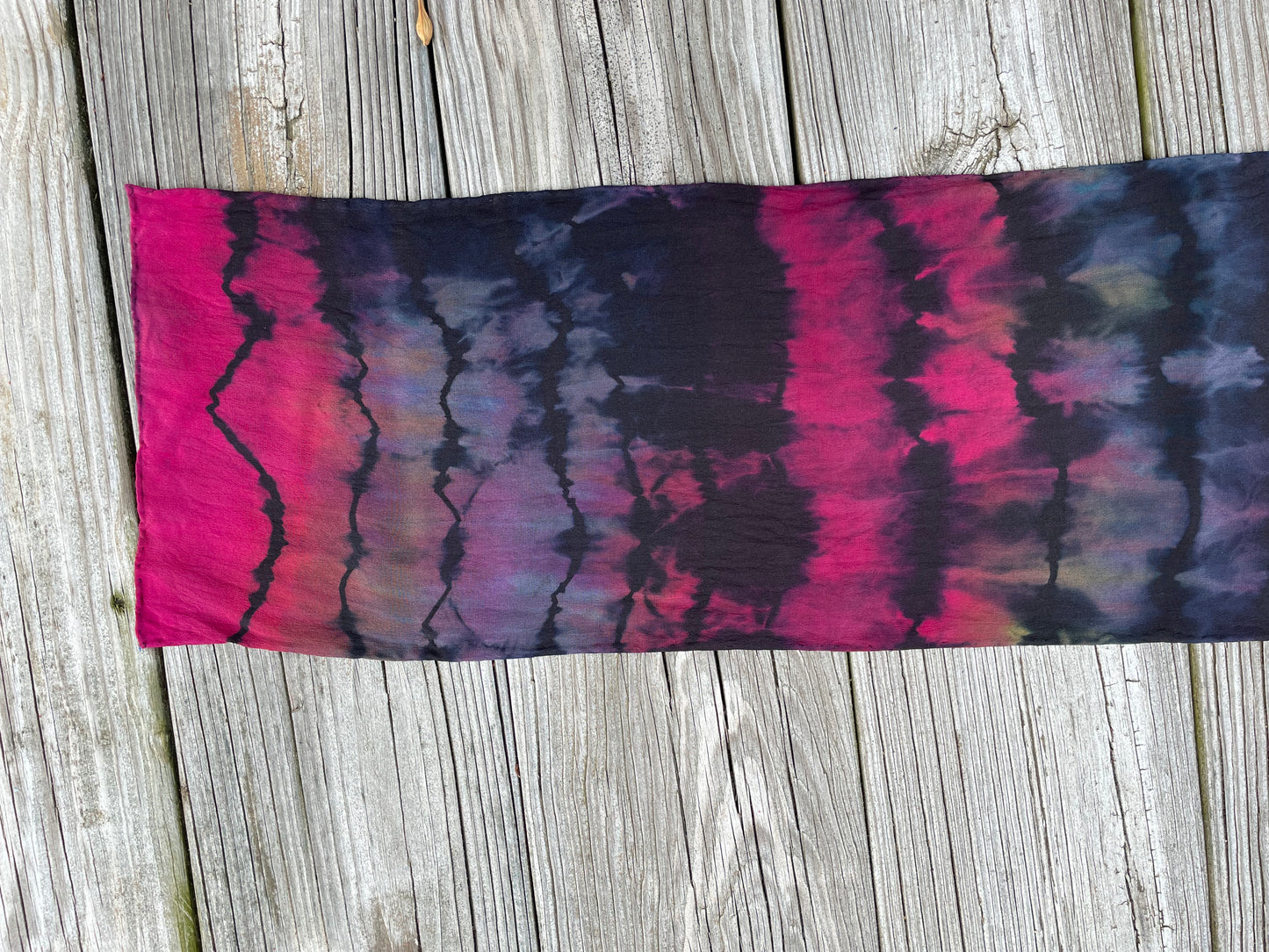 Tie Dye Crepe de Chine Silk Scarf