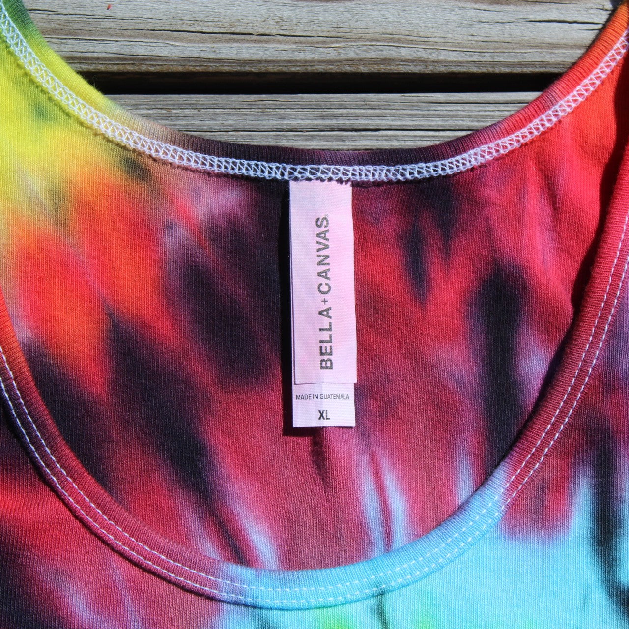 Tie Dye Tank Top Slim Fit RAINBOW - Ladies X-Large