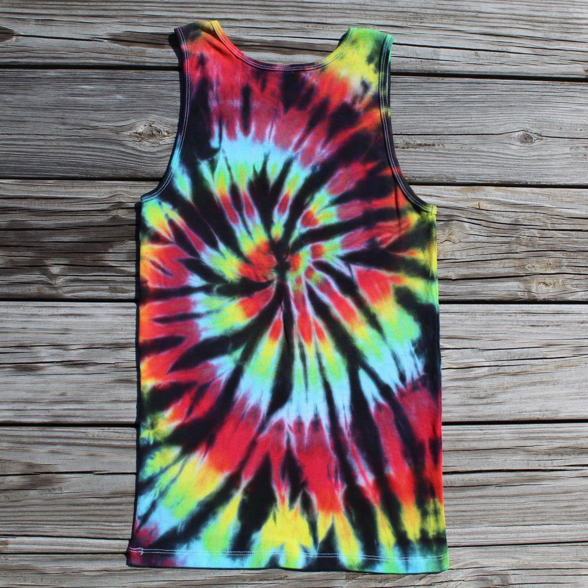 Tie Dye Tank Top Slim Fit RAINBOW - Ladies X-Large