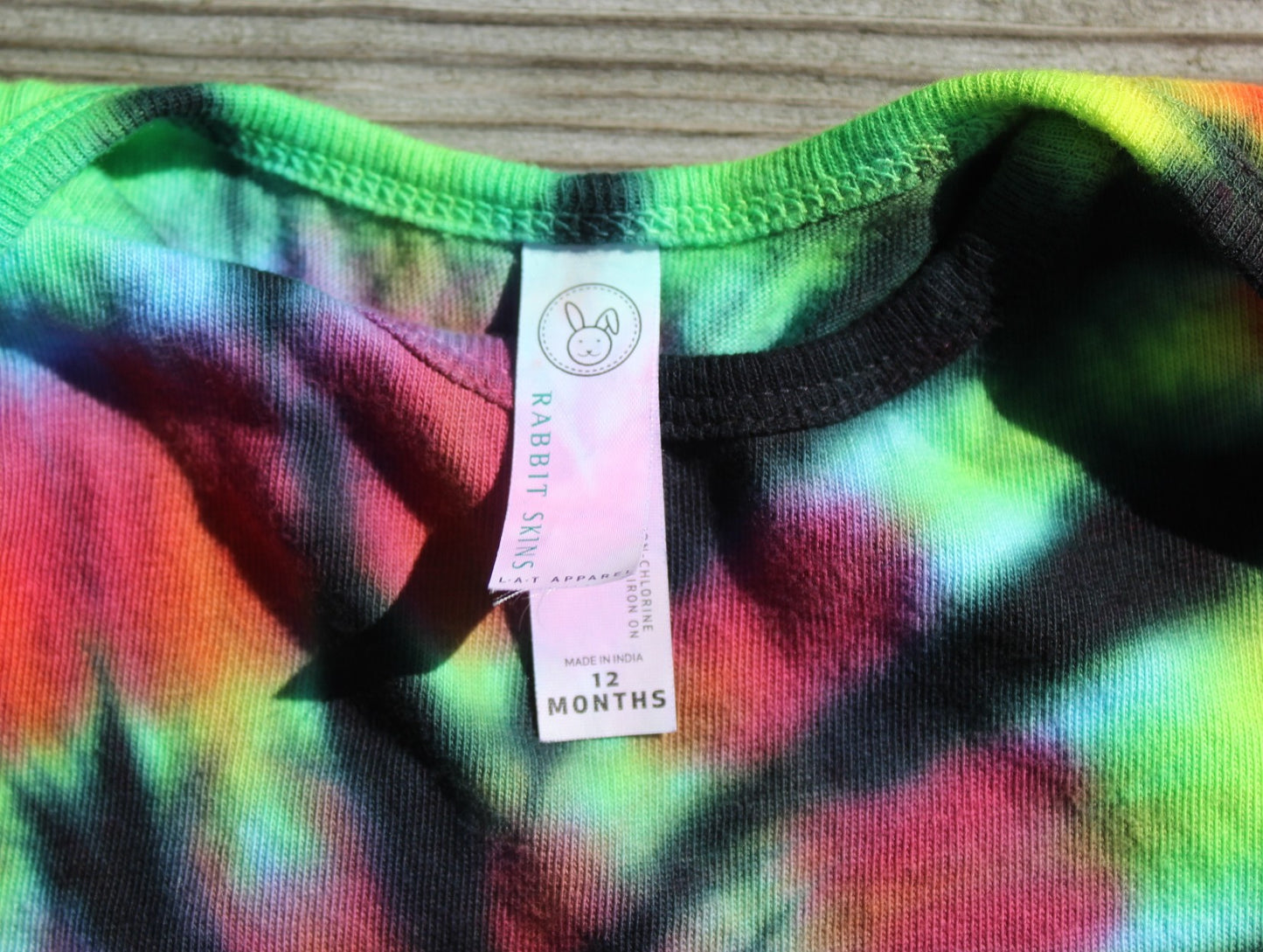 Tie Dye 12 month Infant One-Piece Jumpsuit - Rainbow