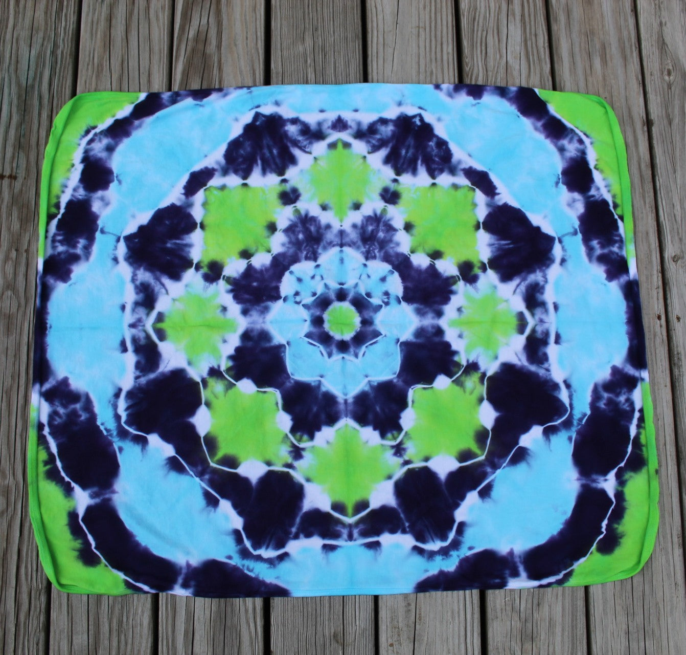 Tie Dye Baby Blanket Lightweight Ringspun Cotton Mandala