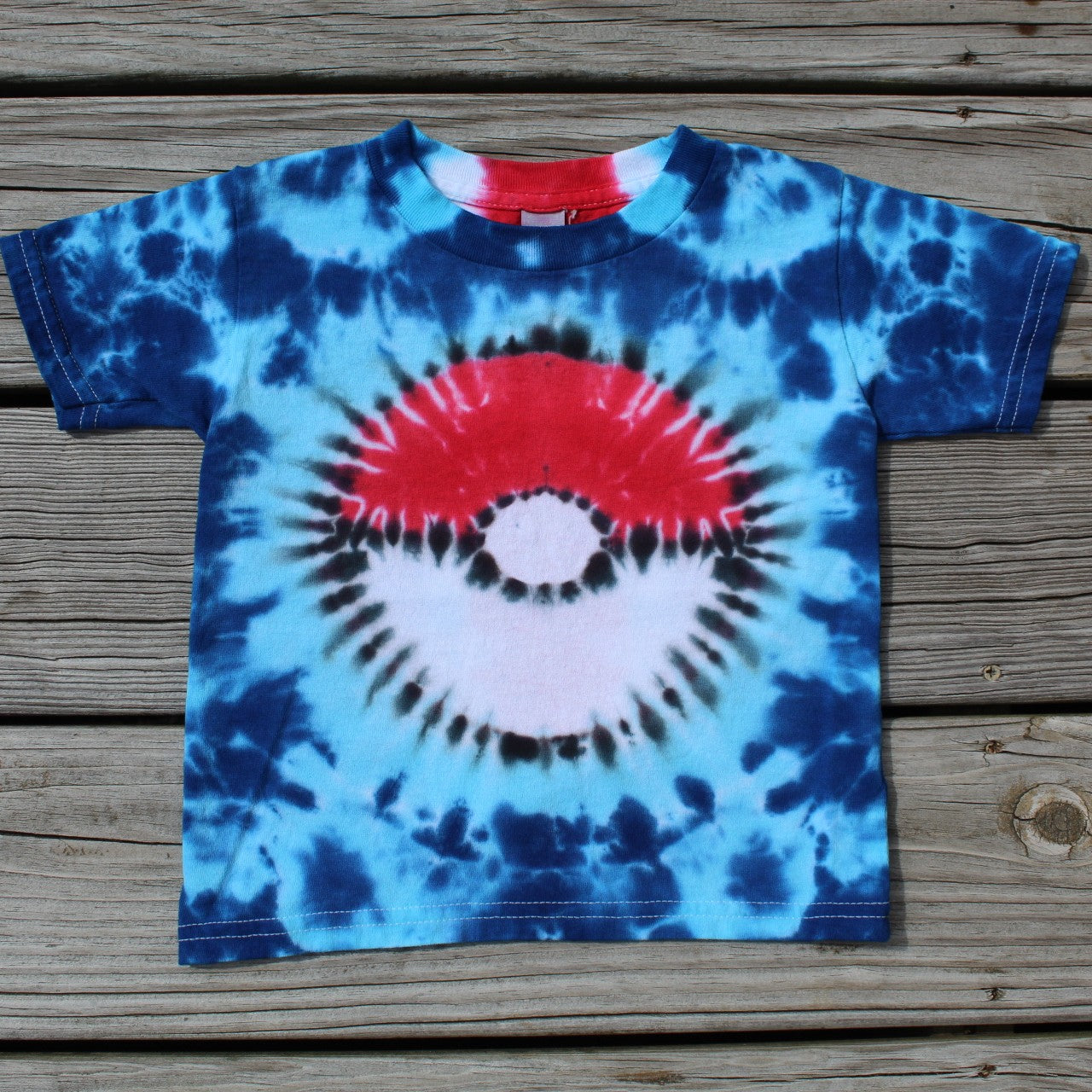 Pokeball Tie Dye Toddler T-Shirt - Size 4T