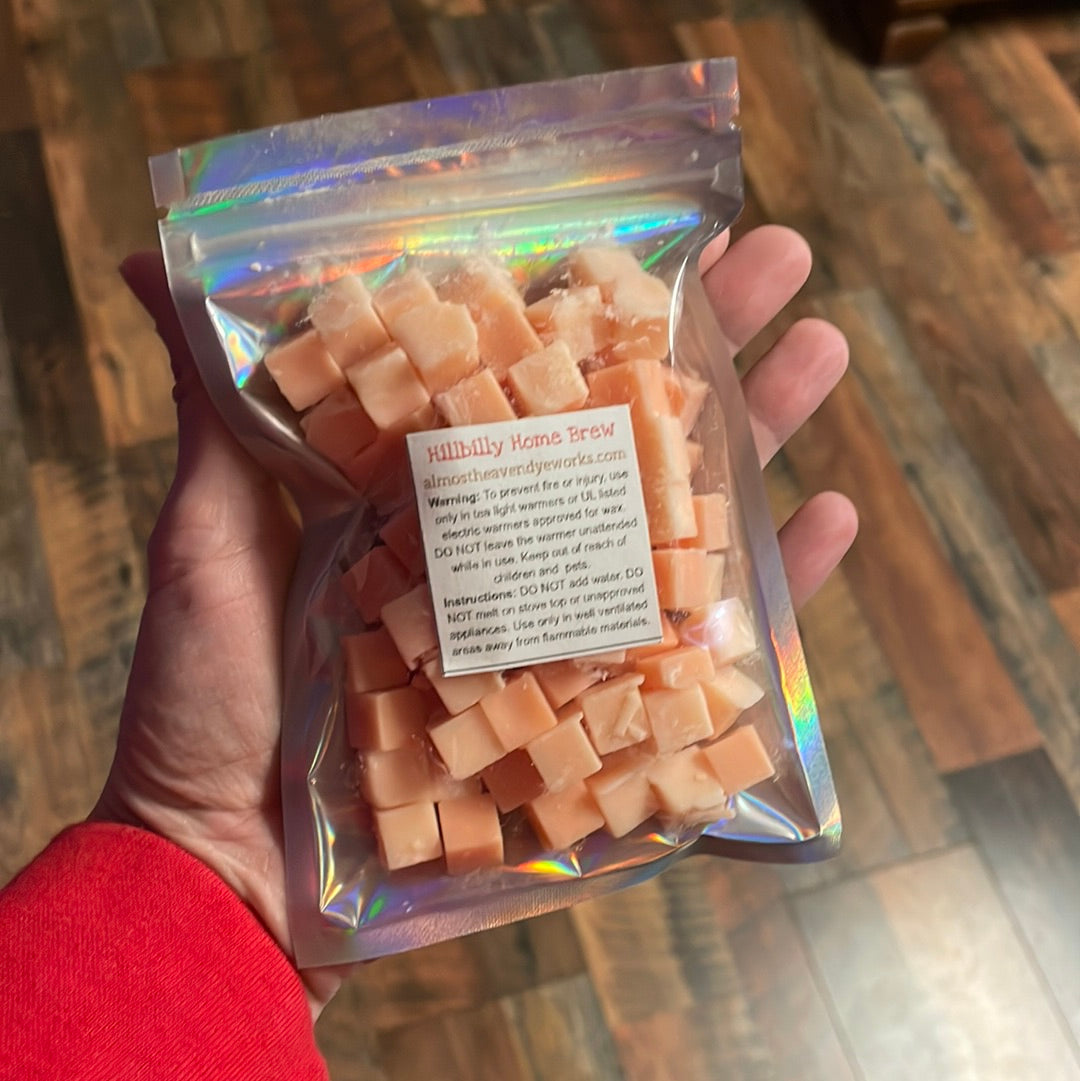 HILLBILLY HOME BREW Wax Melts Tarts SUPER STRONG 40+ pc Mini Cubes Handmade  3 oz.