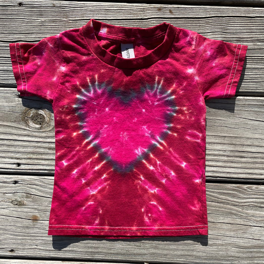 Heart Tie Dye Toddler T-Shirt - Size 2T