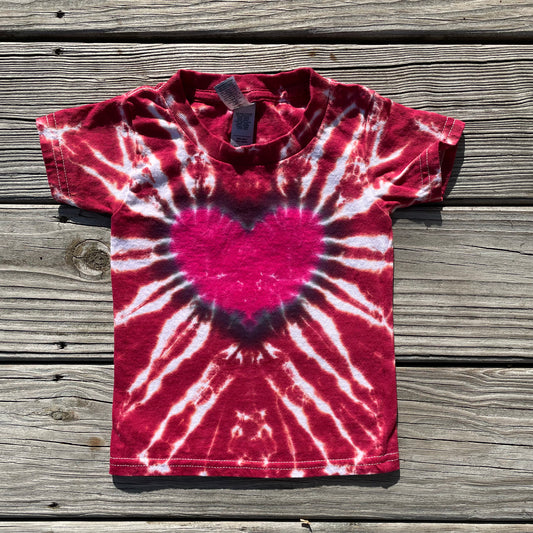 Heart Tie Dye Toddler T-Shirt - Size 2T